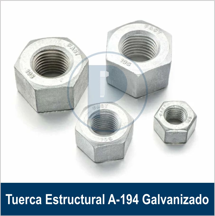 TUERCA ESTRUCTURAL ASTM A194 2H GALVANIZADO